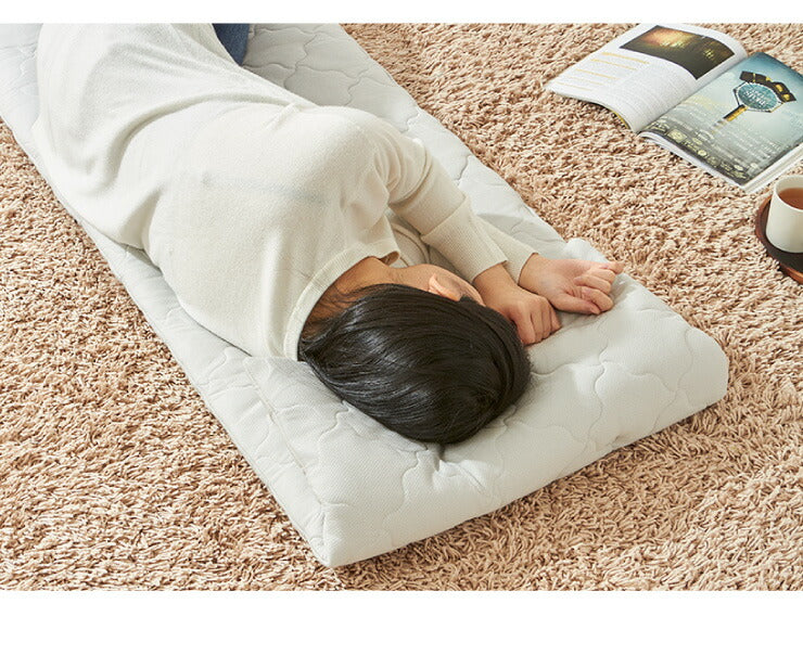 ごろ寝マット 洗える 60×170cm 綿100% オーガニックコットン 天然素材 中綿入り 吸湿速乾 消臭 折りたたみ ウォッシャブル マット ごろ寝座布団 長座布団 敷布団 ごろ寝クッション 座布団 ごろ寝 昼寝 クッション