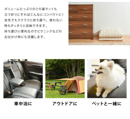 ごろ寝マット 洗える 60×170cm 綿100% オーガニックコットン 天然素材 中綿入り タオル生地 折りたたみ ウォッシャブル マット ごろ寝座布団 長座布団 敷布団 ごろ寝クッション 座布団 ごろ寝 昼寝 クッション