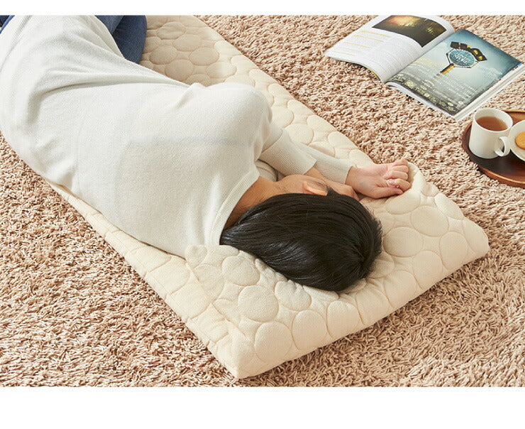 ごろ寝マット 洗える 60×170cm 綿100% オーガニックコットン 天然素材 中綿入り タオル生地 折りたたみ ウォッシャブル マット ごろ寝座布団 長座布団 敷布団 ごろ寝クッション 座布団 ごろ寝 昼寝 クッション