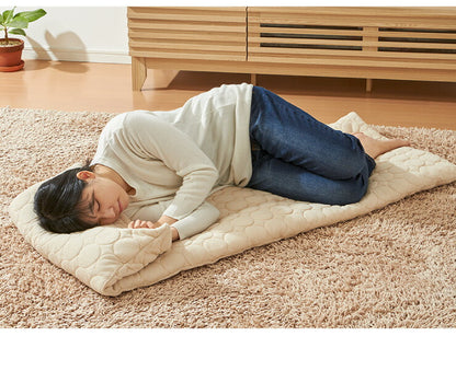 ごろ寝マット 洗える 60×170cm 綿100% オーガニックコットン 天然素材 中綿入り タオル生地 折りたたみ ウォッシャブル マット ごろ寝座布団 長座布団 敷布団 ごろ寝クッション 座布団 ごろ寝 昼寝 クッション