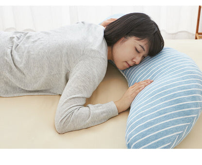抱き枕 S字 洗える 抱きまくら ボディーピロー 枕 クッション 安眠 ニット ボーダー 横向き寝 うつ伏せ 妊婦 マタニティ