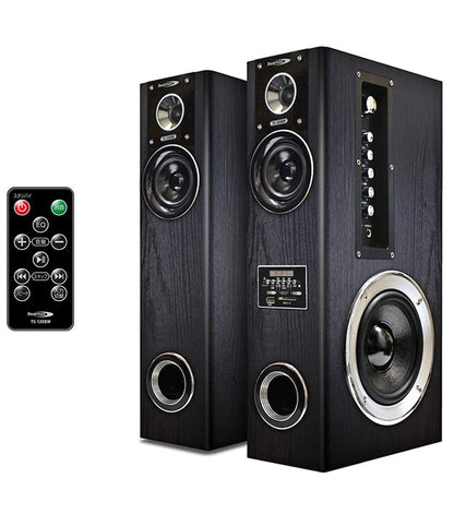 クマザキエイム アンプ内蔵タワースピーカー ヴァベル VABEL TS-120BW スピーカー 大音量 テレビ DVD ブルーレイ カラオケ