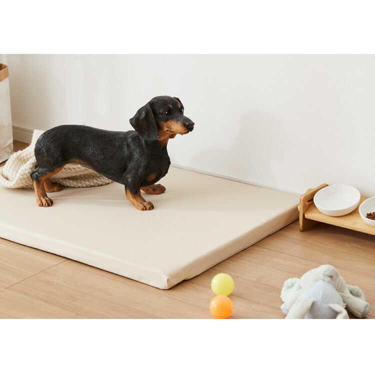 ペットマット Sサイズ 3次元構造 ペット用マットレス 床ずれ予防 ペットベッド 幅66 小型犬 備長炭入り ケアマット 体圧分散 高反発 レザー調 洗える 防水 防汚 犬 猫 シニア ペット