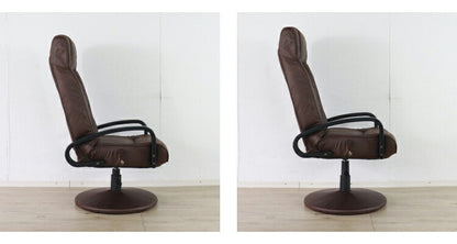 リクライニングチェア 回転式 ヘッドギア 昇降式 高座椅子 おしゃれ 北欧 シンプル レバー式昇降 ポケットコイル ウレタン 肘置き 肘あり 1人掛け 新生活 一人暮らし(代引不可)