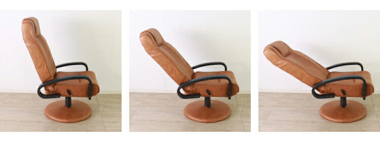 リクライニングチェア 回転式 ヘッドギア 昇降式 高座椅子 おしゃれ 北欧 シンプル レバー式昇降 ポケットコイル ウレタン 肘置き 肘あり 1人掛け 新生活 一人暮らし(代引不可)