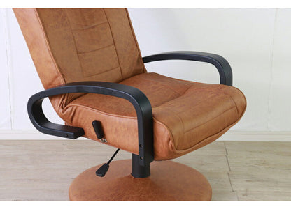 リクライニングチェア 回転式 ヘッドギア 昇降式 高座椅子 おしゃれ 北欧 シンプル レバー式昇降 ポケットコイル ウレタン 肘置き 肘あり 1人掛け 新生活 一人暮らし(代引不可)