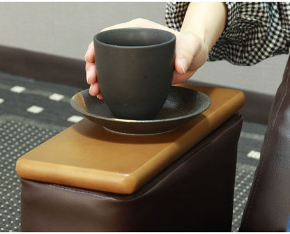 座椅子 回転座椅子 ポケットコイル 肘掛け付 リラックスチェア フロアチェア リクライニング 天然木 合成皮革 レザー張り 1人掛け リモコンポケット 敬老の日在宅勤務 リモートワーク(代引不可)