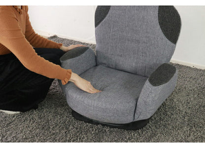 回転式 座椅子 18段階 リクライング かわいい おしゃれ 北欧 ファブリック 肘置き 肘あり 一人暮らし フロアソファ コンパクト リクライニングチェア 座いす 座イス 新生活(代引不可)