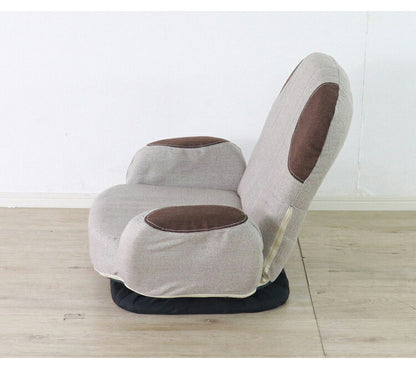 回転式 座椅子 18段階 リクライング かわいい おしゃれ 北欧 ファブリック 肘置き 肘あり 一人暮らし フロアソファ コンパクト リクライニングチェア 座いす 座イス 新生活(代引不可)