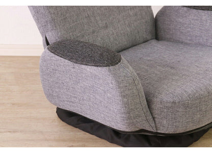 回転式 座椅子 18段階 リクライング かわいい おしゃれ 北欧 ファブリック 肘置き 肘あり 一人暮らし フロアソファ コンパクト リクライニングチェア 座いす 座イス 新生活(代引不可)