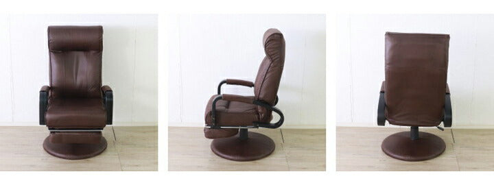 座椅子 回転式 ヘッドギア 14段階 リクライニング フットレスト 昇降式 1人掛け おしゃれ 北欧 高座椅子 ウレタン レバー式 アームレスト 肘あり 肘置き 新生活 一人暮らし(代引不可)