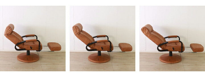 座椅子 回転式 ヘッドギア 14段階 リクライニング フットレスト 昇降式 1人掛け おしゃれ 北欧 高座椅子 ウレタン レバー式 アームレスト 肘あり 肘置き 新生活 一人暮らし(代引不可)