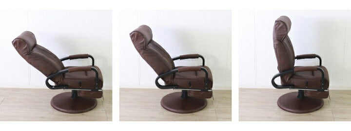 座椅子 回転式 ヘッドギア 14段階 リクライニング フットレスト 昇降式 1人掛け おしゃれ 北欧 高座椅子 ウレタン レバー式 アームレスト 肘あり 肘置き 新生活 一人暮らし(代引不可)