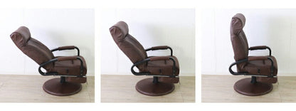 座椅子 回転式 ヘッドギア 14段階 リクライニング フットレスト 昇降式 1人掛け おしゃれ 北欧 高座椅子 ウレタン レバー式 アームレスト 肘あり 肘置き 新生活 一人暮らし(代引不可)