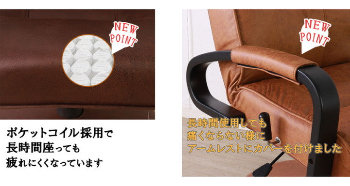 座椅子 回転式 ヘッドギア 14段階 リクライニング フットレスト 昇降式 1人掛け おしゃれ 北欧 高座椅子 ウレタン レバー式 アームレスト 肘あり 肘置き 新生活 一人暮らし(代引不可)