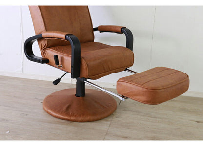 座椅子 回転式 ヘッドギア 14段階 リクライニング フットレスト 昇降式 1人掛け おしゃれ 北欧 高座椅子 ウレタン レバー式 アームレスト 肘あり 肘置き 新生活 一人暮らし(代引不可)