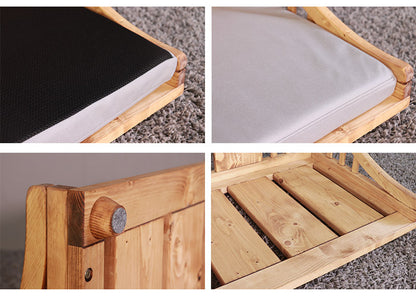 ペットベッド 北欧調 幅55cm 木製 キャットベッド 猫 犬 すのこ ライトブラウン ホワイト 通気性 手洗い可能 天然オイル仕様 パイン材 ペット 小型犬 小型猫 ペットハウス(代引不可)