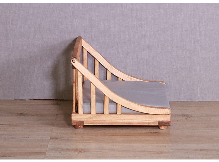 ペットベッド 北欧調 幅55cm 木製 キャットベッド 猫 犬 すのこ ライトブラウン ホワイト 通気性 手洗い可能 天然オイル仕様 パイン材 ペット 小型犬 小型猫 ペットハウス(代引不可)