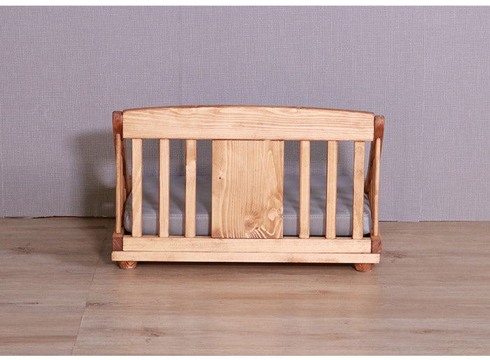 ペットベッド 北欧調 幅55cm 木製 キャットベッド 猫 犬 すのこ ライトブラウン ホワイト 通気性 手洗い可能 天然オイル仕様 パイン材 ペット 小型犬 小型猫 ペットハウス(代引不可)