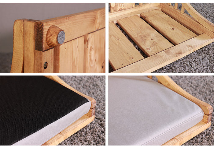 ペットベッド 北欧調 幅70cm 木製 キャットベッド 猫 犬 すのこ ライトブラウン ホワイト 通気性 手洗い可能 天然オイル仕様 パイン材 ペット 小型犬 小型猫 ペットハウス(代引不可)