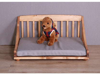 ペットベッド 北欧調 幅70cm 木製 キャットベッド 猫 犬 すのこ ライトブラウン ホワイト 通気性 手洗い可能 天然オイル仕様 パイン材 ペット 小型犬 小型猫 ペットハウス(代引不可)
