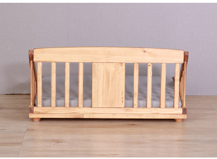 ペットベッド 北欧調 幅70cm 木製 キャットベッド 猫 犬 すのこ ライトブラウン ホワイト 通気性 手洗い可能 天然オイル仕様 パイン材 ペット 小型犬 小型猫 ペットハウス(代引不可)