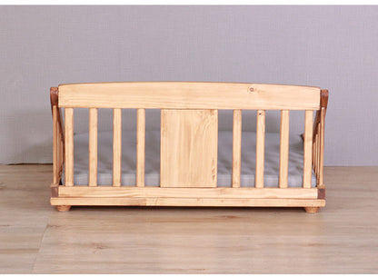 ペットベッド 北欧調 幅70cm 木製 キャットベッド 猫 犬 すのこ ライトブラウン ホワイト 通気性 手洗い可能 天然オイル仕様 パイン材 ペット 小型犬 小型猫 ペットハウス(代引不可)