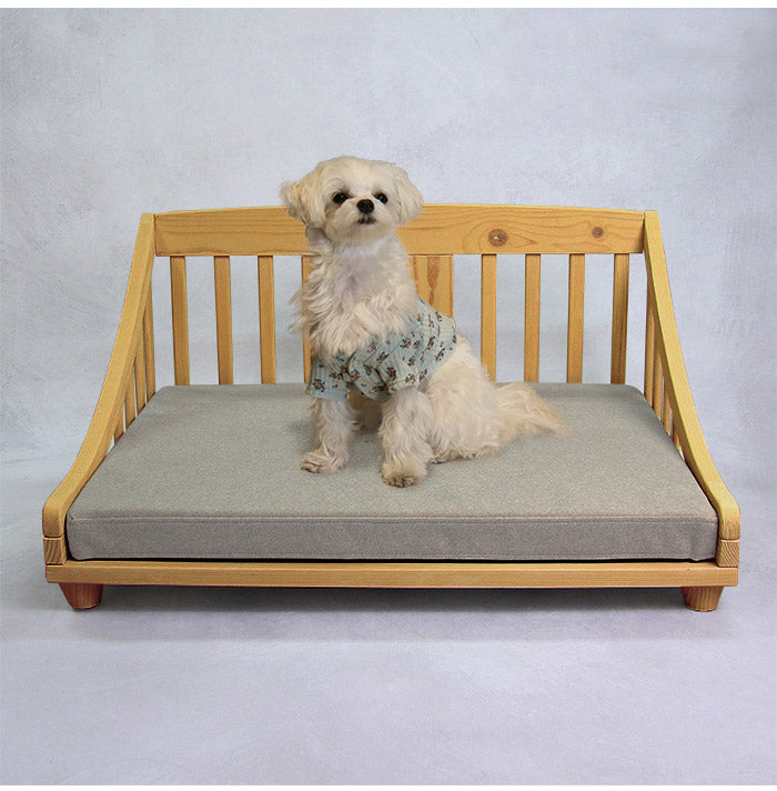 ペットベッド 北欧調 幅70cm 木製 キャットベッド 猫 犬 すのこ ライトブラウン ホワイト 通気性 手洗い可能 天然オイル仕様 パイン材 ペット 小型犬 小型猫 ペットハウス(代引不可)