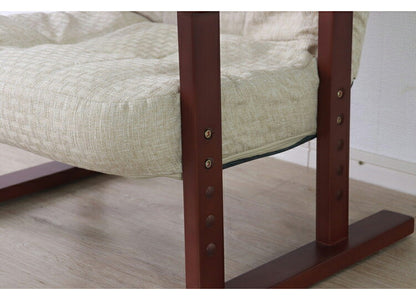 座椅子 木製 肘置き 肘あり 天然木 リクライングチェア 4段階高さ調節 おしゃれ 北欧 モダン 和室 洋室 一人暮らし シンプル 高座椅子 新生活(代引不可)