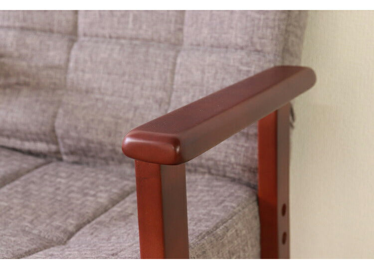 座椅子 木製 肘置き 肘あり 天然木 リクライングチェア 4段階高さ調節 おしゃれ 北欧 モダン 和室 洋室 一人暮らし シンプル 高座椅子 新生活(代引不可)