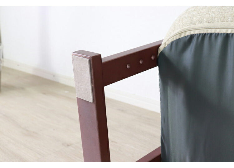 座椅子 木製 肘置き 肘あり 天然木 リクライングチェア 4段階高さ調節 おしゃれ 北欧 モダン 和室 洋室 一人暮らし シンプル 高座椅子 新生活(代引不可)