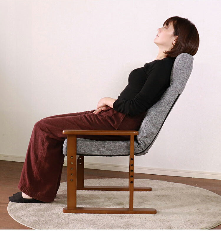 高座椅子 アーム 肘付 ハイバック リクライニングチェア ハイバック 2本脚 和室 スリム リクライニング ソファ ソファー リクライニングソファ リラックスチェア 高齢者 一人掛け 寝られる(代引不可)