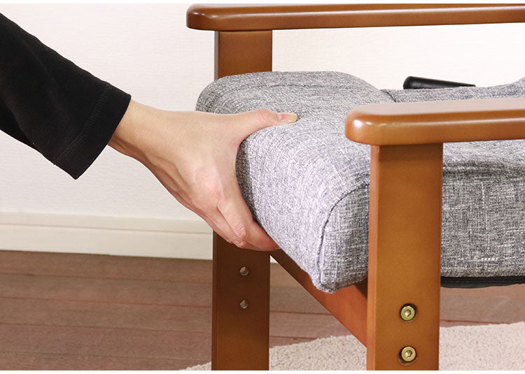 高座椅子 アーム 肘付 ハイバック リクライニングチェア ハイバック 2本脚 和室 スリム リクライニング ソファ ソファー リクライニングソファ リラックスチェア 高齢者 一人掛け 寝られる(代引不可)