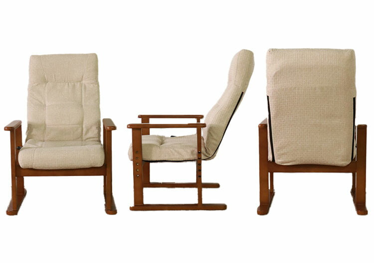 高座椅子 アーム 肘付 ハイバック リクライニングチェア ハイバック 2本脚 和室 スリム リクライニング ソファ ソファー リクライニングソファ リラックスチェア 高齢者 一人掛け 寝られる(代引不可)