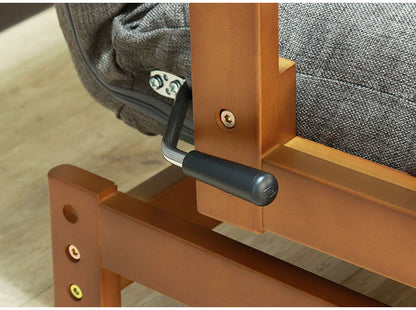 高座椅子 リクライニング 折り畳み 回転式 木肘 7段階 座面高 2段階式さ調整 座いす 天然木 座イス チェア フロアチェア 1人掛け 肘付き ポケットコイル16個入 レバー式 リクライニング(代引不可)