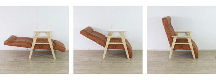 リクライニングチェア 座椅子 高さ調整 3段階 無段階リクライニング フットレスト 14段階 肘置き 肘あり 一人暮らし おしゃれ 北欧 モダン 新生活(代引不可)