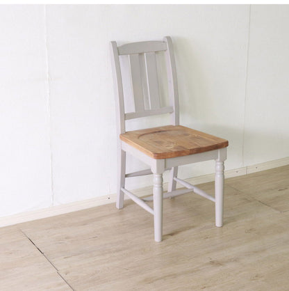 ダイニングチェア2点セット 北欧調 幅40cm 2脚 アンティーク調 完成品 いす グレー ホワイト欧米 パイン材 ダイニング おしゃれ フレンチカントリー 天然木 無垢 木製(代引不可)