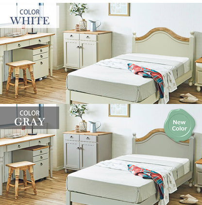 デスク 北欧調 幅130cm パソコンテーブル アンティーク調 組立品 学習机 ワークデスク グレー ホワイト 欧米 パイン材 ダイニング おしゃれ 天然木 無垢 木製(代引不可)