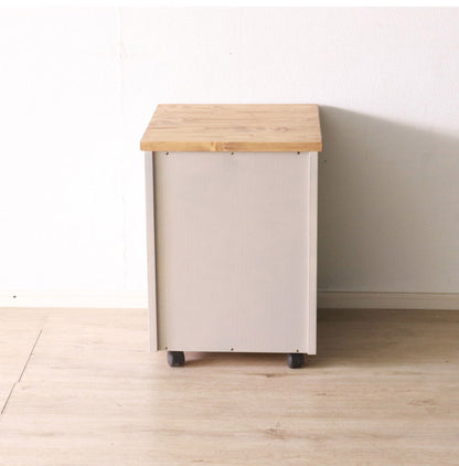 デスクワゴン 北欧調 幅40cm サイドワゴン キャスター付き サイドラック 収納 チェスト アンティーク調 組立品 グレー ホワイト 欧米 パイン材 ダイニング おしゃれ(代引不可)