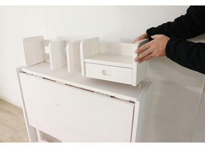 折りたたみ デスク 幅90cm 天然木 パイン材 シンプル コンパクト 収納 省スペース 子供部屋 子ども 学習デスク 勉強机 学習机 書斎 2口コンセント付き 新生活 一人暮らし(代引不可)