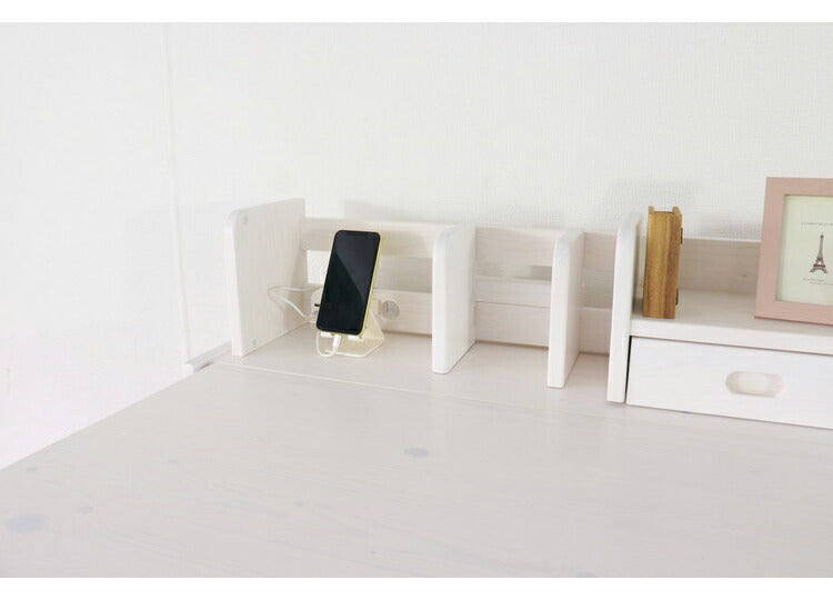 折りたたみ デスク 幅90cm 天然木 パイン材 シンプル コンパクト 収納 省スペース 子供部屋 子ども 学習デスク 勉強机 学習机 書斎 2口コンセント付き 新生活 一人暮らし(代引不可)