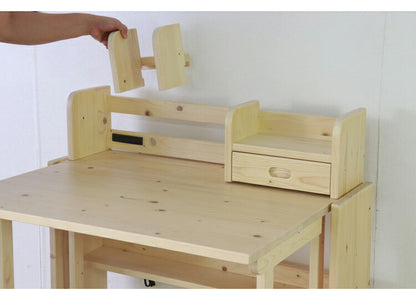 折りたたみ デスク 幅90cm 天然木 パイン材 シンプル コンパクト 収納 省スペース 子供部屋 子ども 学習デスク 勉強机 学習机 書斎 2口コンセント付き 新生活 一人暮らし(代引不可)