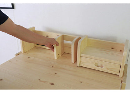 折りたたみ デスク 幅90cm 天然木 パイン材 シンプル コンパクト 収納 省スペース 子供部屋 子ども 学習デスク 勉強机 学習机 書斎 2口コンセント付き 新生活 一人暮らし(代引不可)