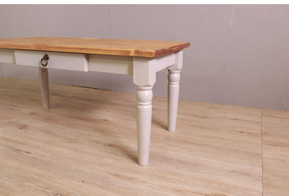 センターテーブル 北欧調 幅90cm ローテーブル リビングテーブル テーブル アンティーク調 組立品 1人暮らし グレー ホワイト 欧米 パイン材 ダイニング おしゃれ 天然木(代引不可)