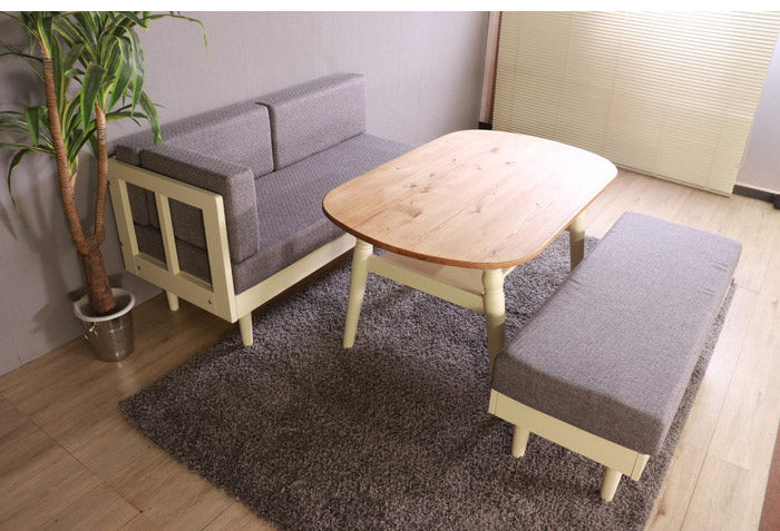 センターテーブル 北欧調 幅120cm ローテーブル リビングテーブル テーブル アンティーク調 組立品 1人暮らし グレー ホワイト 欧米 パイン材 ダイニング おしゃれ(代引不可)