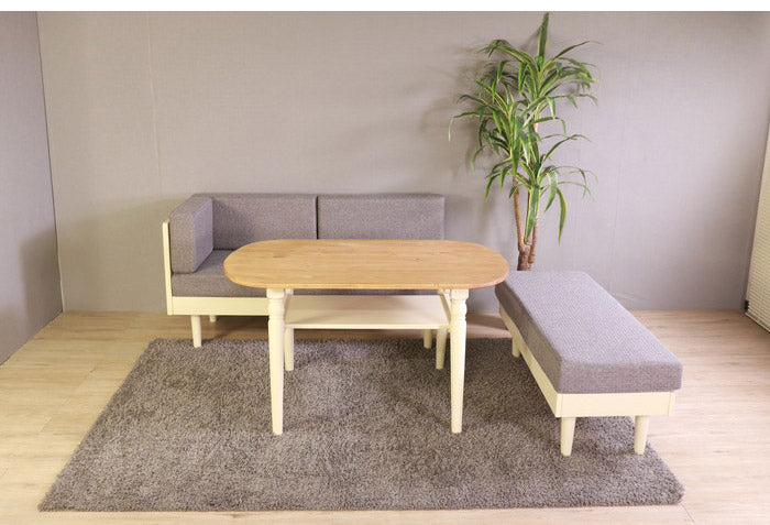 センターテーブル 北欧調 幅120cm ローテーブル リビングテーブル テーブル アンティーク調 組立品 1人暮らし グレー ホワイト 欧米 パイン材 ダイニング おしゃれ(代引不可)