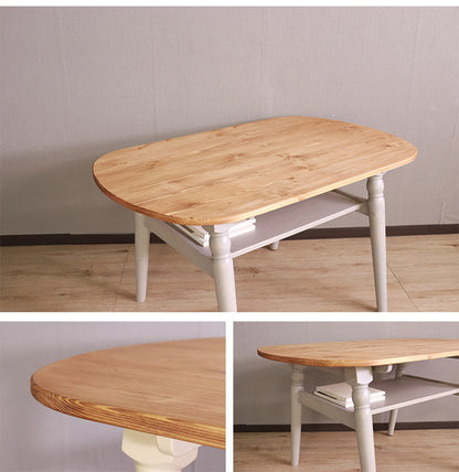 センターテーブル 北欧調 幅120cm ローテーブル リビングテーブル テーブル アンティーク調 組立品 1人暮らし グレー ホワイト 欧米 パイン材 ダイニング おしゃれ(代引不可)