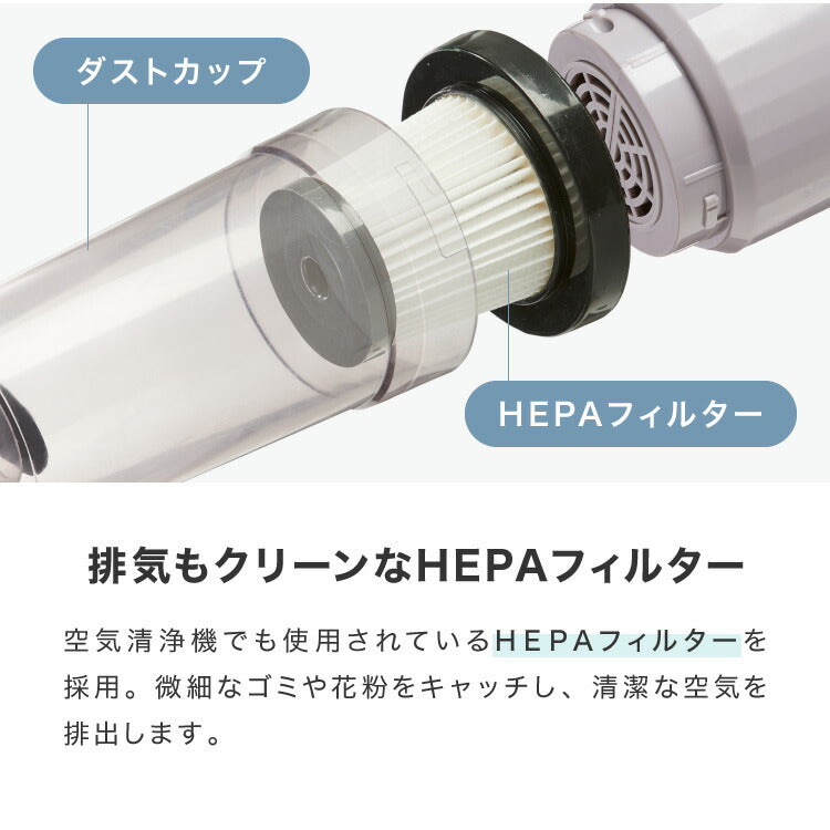 simplus スティック掃除機 コード式 サイクロン 強力吸引 13000Pa 紙パック不要 2WAY ハンディ 軽量 1.06kg グレー ホワイト 水洗い可能 シンプル おしゃれ キャニスティッククリーナー SP-VC01  【メーカー1年保証】