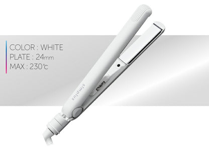 ヘアアイロン マイナスイオン ストレート プロ仕様230℃ 海外対応 24mm 専用ポーチ付 simplus SP-RHST02 ストレートアイロン