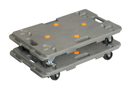【5%OFF】アルミス 樹脂連結平台車 ストッパー付 ARH-100GY 4台セット ホームキャリー 平台車 連結台車 軽量台車 業務用台車 軽量静音 コンパクト 業務用 家庭用 キャリーカート 軽量台車(代引不可)